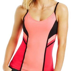 Lorna Jane Tank Top Womens Small Pink Strappy Athleisure Breathable Gym Running